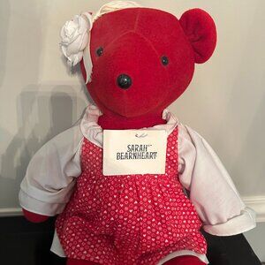 Sarah Bearnheart Teddy North American Bear VIB Red Plush Original tag 20" 1979